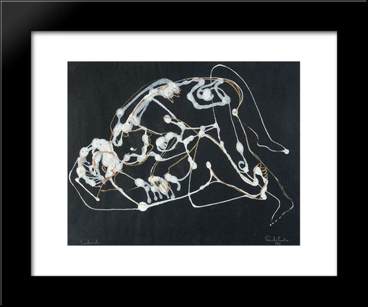 Lovers 20x24 Black Modern Wood Framed Art Print Poster by Szanto, Piroska