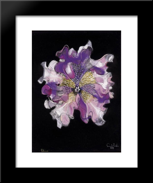 Purple Flower 20x24 Black Modern Wood Framed Art Print Poster by Szanto, Piroska