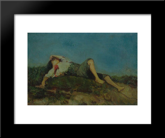 Alitopaido 20x24 Black Modern Wood Framed Art Print Poster by Lembesis, Polychronis