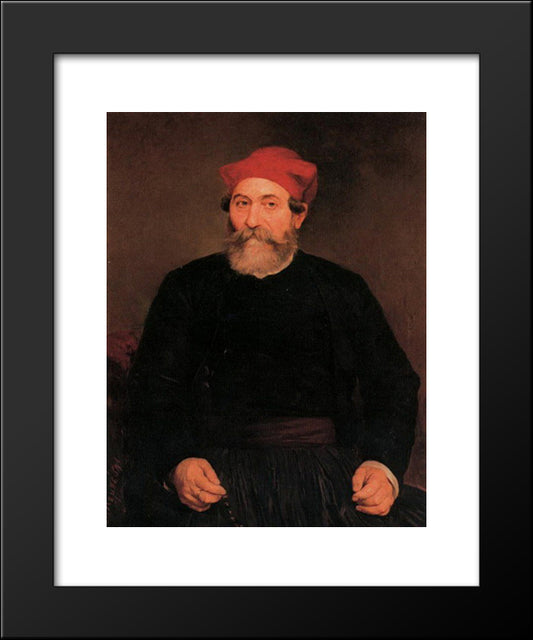 Captain Benes 20x24 Black Modern Wood Framed Art Print Poster by Lembesis, Polychronis