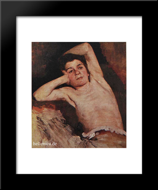 Half-Naked Child 20x24 Black Modern Wood Framed Art Print Poster by Lembesis, Polychronis