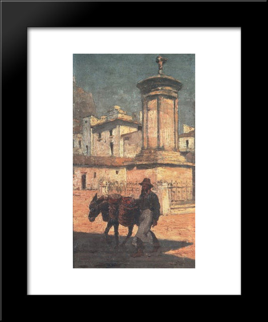 Monument Lysikratous 20x24 Black Modern Wood Framed Art Print Poster by Lembesis, Polychronis