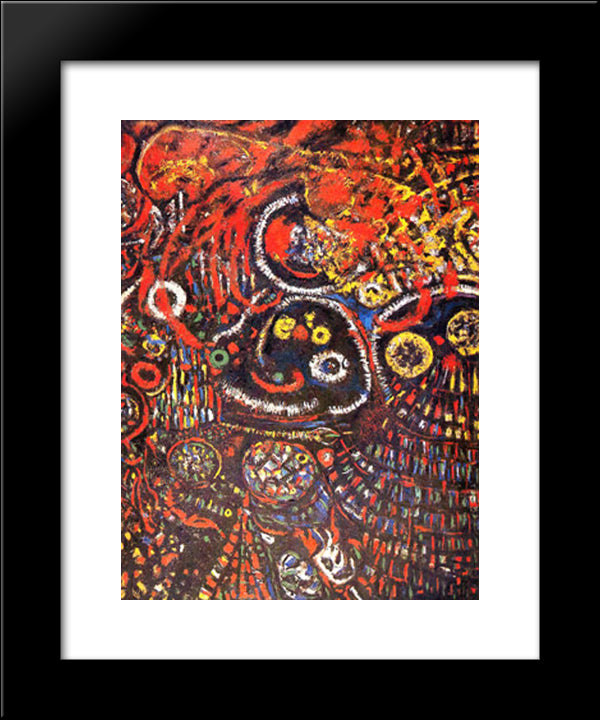 Alice In Wonderland 20x24 Black Modern Wood Framed Art Print Poster by Zeid, Princess Fahrelnissa
