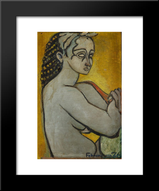 Antique Portrait 20x24 Black Modern Wood Framed Art Print Poster by Zeid, Princess Fahrelnissa