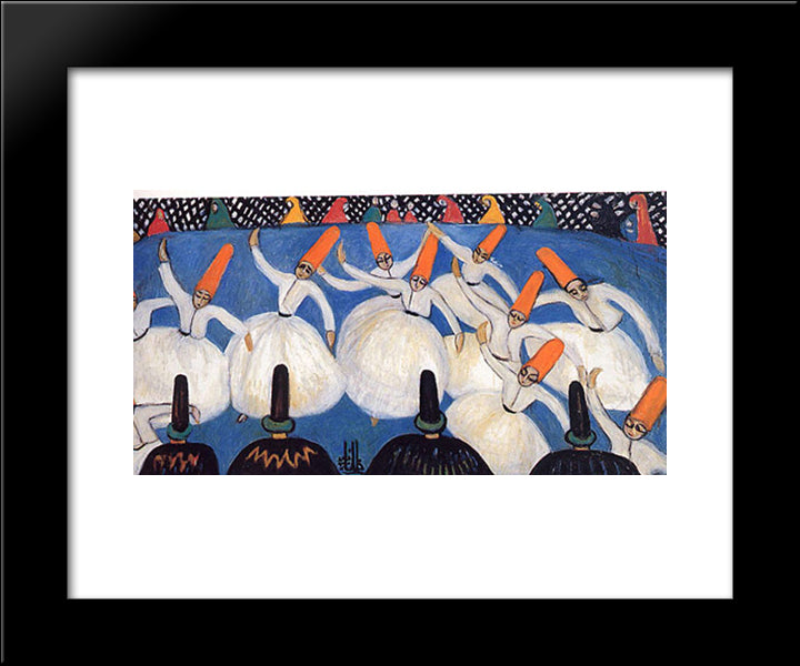 Dance 20x24 Black Modern Wood Framed Art Print Poster by Zeid, Princess Fahrelnissa