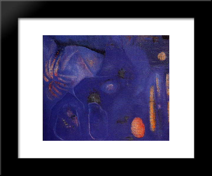 Submarine World 20x24 Black Modern Wood Framed Art Print Poster by Zeid, Princess Fahrelnissa