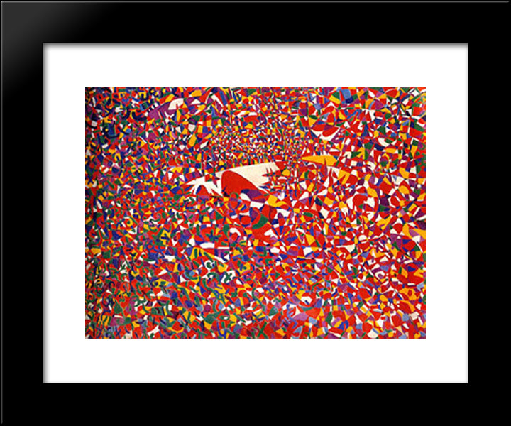 The Arena Of The Sun 20x24 Black Modern Wood Framed Art Print Poster by Zeid, Princess Fahrelnissa