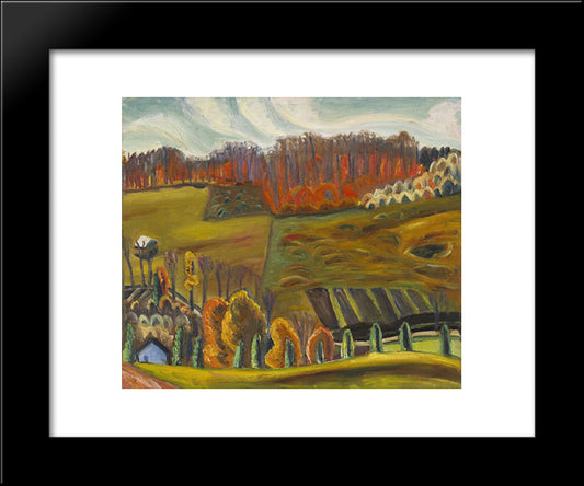 Autumn Fields, Knowlton 20x24 Black Modern Wood Framed Art Print Poster by Heward, Prudence