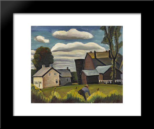 Farm 20x24 Black Modern Wood Framed Art Print Poster by Heward, Prudence