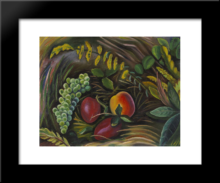 Fruit In The Grass 20x24 Black Modern Wood Framed Art Print Poster by Heward, Prudence