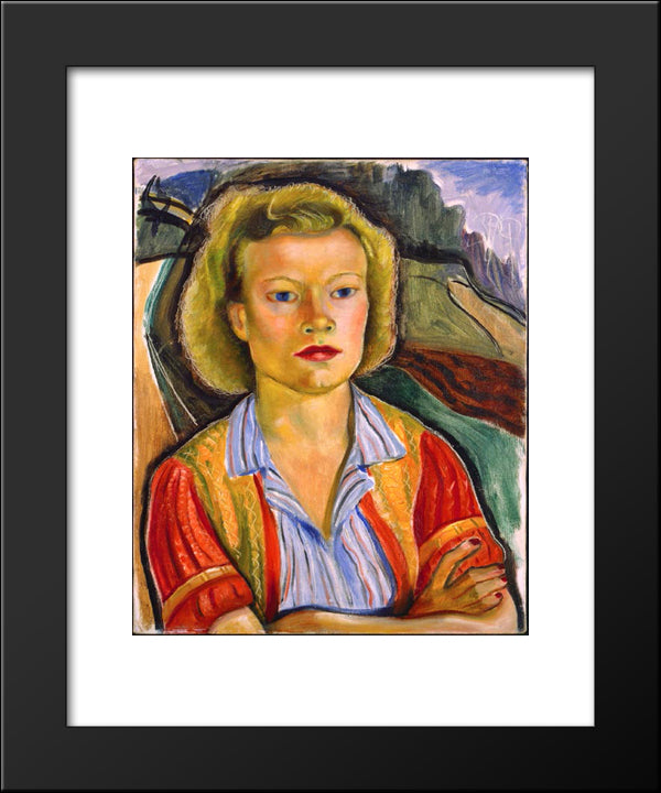 The Farmer'S Daughter 20x24 Black Modern Wood Framed Art Print Poster by Heward, Prudence