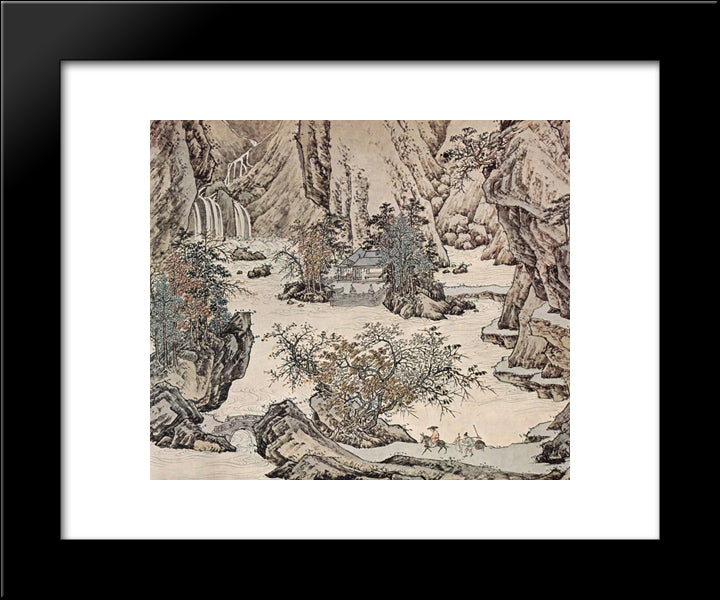 Landscape 20x24 Black Modern Wood Framed Art Print Poster by Qiu Ying