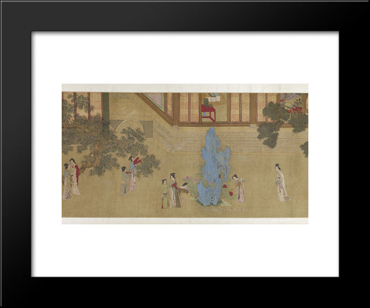 Spring Morning In The Han Palace (View D) 20x24 Black Modern Wood Framed Art Print Poster by Qiu Ying