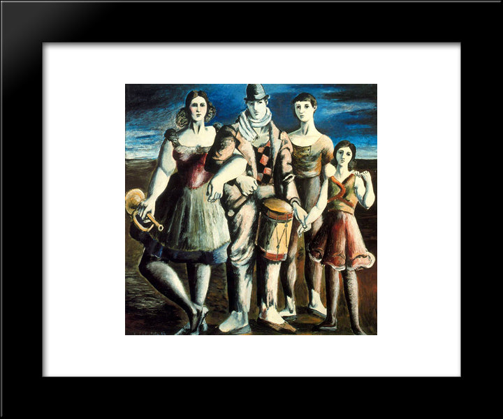 Family Of Puppeteers 20x24 Black Modern Wood Framed Art Print Poster by Zabaleta, Rafael