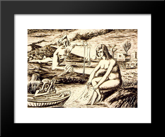Surrealistic Dream 20x24 Black Modern Wood Framed Art Print Poster by Zabaleta, Rafael