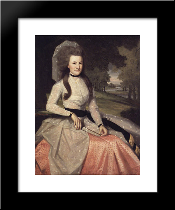 Clarissa Seymour (Later Mrs. Truman Marsh) 20x24 Black Modern Wood Framed Art Print Poster by Ralph Earl