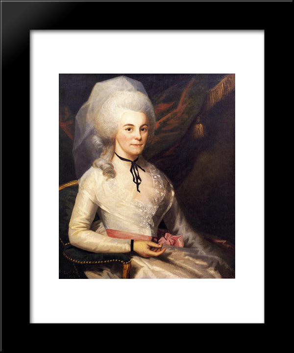 Mrs. Alexander Hamilton 20x24 Black Modern Wood Framed Art Print Poster by Ralph Earl