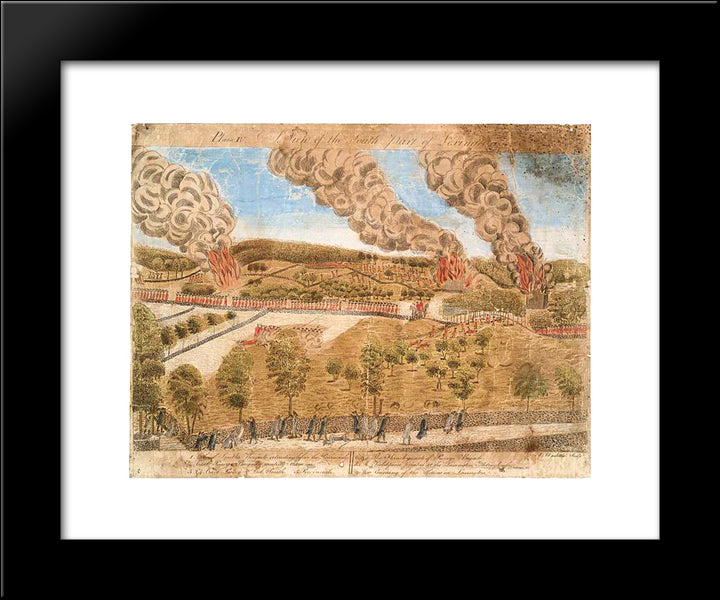 Plate Iv. A View Of The South Part Of Lexington 20x24 Black Modern Wood Framed Art Print Poster by Ralph Earl