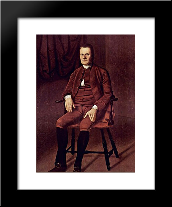 Portrait Of Roger Sherman 20x24 Black Modern Wood Framed Art Print Poster by Ralph Earl