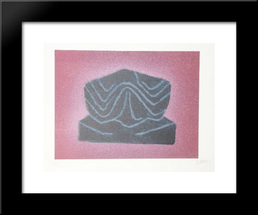 Ardoise 20x24 Black Modern Wood Framed Art Print Poster by Ubac, Raoul