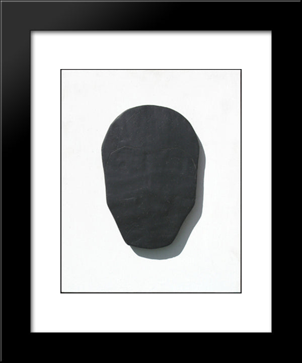 Comme Un Sol Obscur 20x24 Black Modern Wood Framed Art Print Poster by Ubac, Raoul