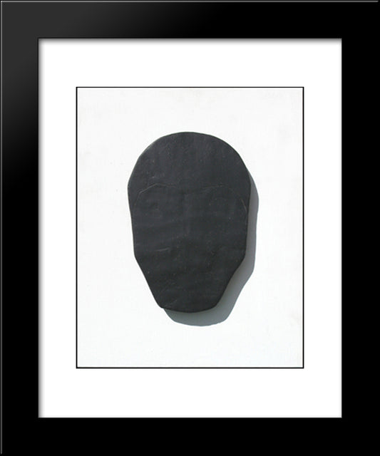 Comme Un Sol Obscur 20x24 Black Modern Wood Framed Art Print Poster by Ubac, Raoul