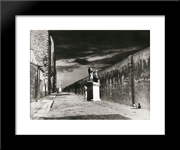 La Rue Derriere La Gare 20x24 Black Modern Wood Framed Art Print Poster by Ubac, Raoul
