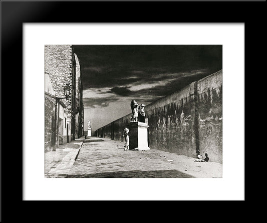 La Rue Derriere La Gare 20x24 Black Modern Wood Framed Art Print Poster by Ubac, Raoul
