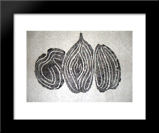 Les Fruits I 20x24 Black Modern Wood Framed Art Print Poster by Ubac, Raoul