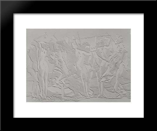 Maquette Pour Un Mur (Model For A Wall) 20x24 Black Modern Wood Framed Art Print Poster by Ubac, Raoul