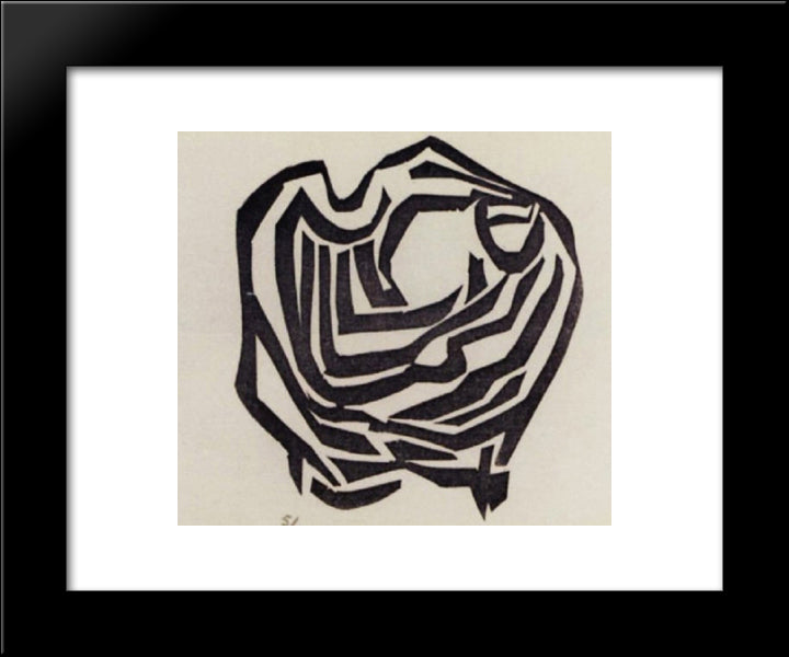 Mines De Rien, Petits Delires 20x24 Black Modern Wood Framed Art Print Poster by Ubac, Raoul