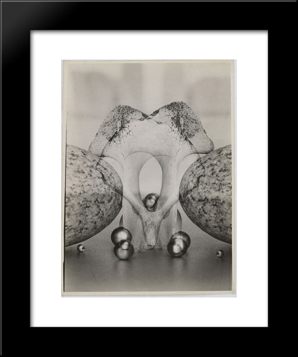 Surimpression 20x24 Black Modern Wood Framed Art Print Poster by Ubac, Raoul