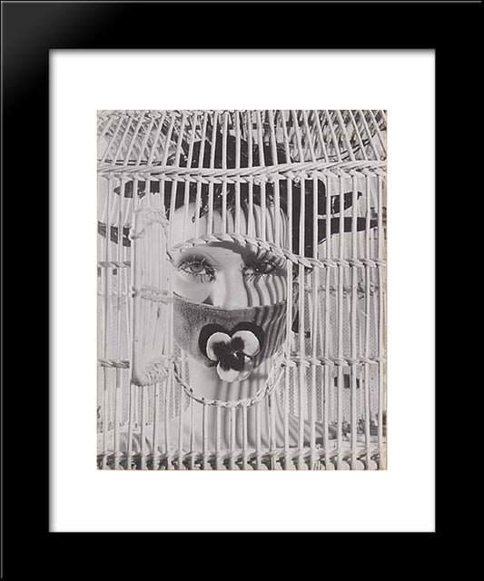 Tete Du Mannequin D'Andre Masson 20x24 Black Modern Wood Framed Art Print Poster by Ubac, Raoul