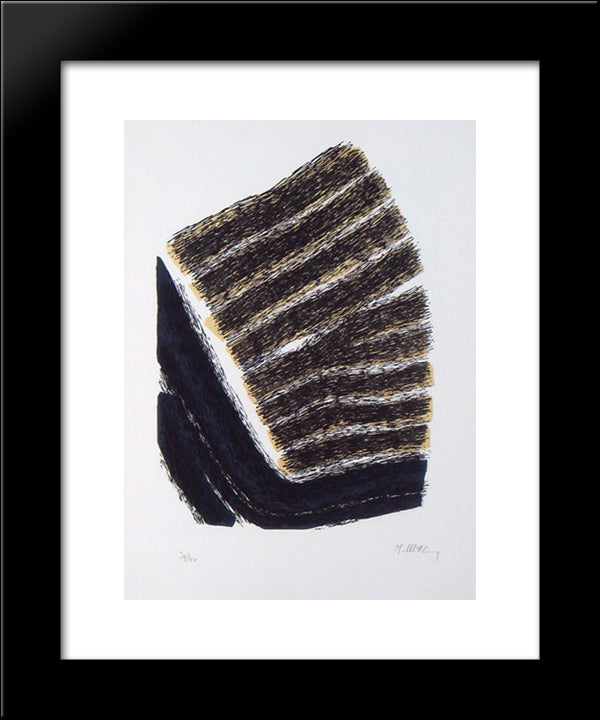 Un Coin De Terre 20x24 Black Modern Wood Framed Art Print Poster by Ubac, Raoul