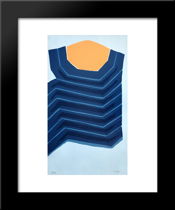 Zurich 20x24 Black Modern Wood Framed Art Print Poster by Ubac, Raoul
