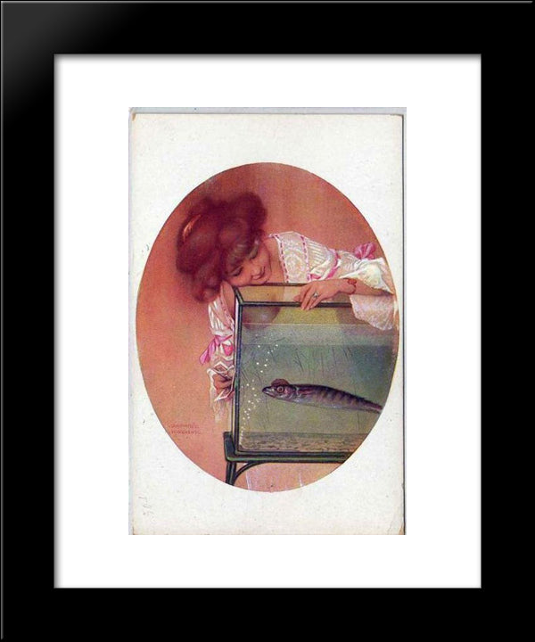 April Fool 20x24 Black Modern Wood Framed Art Print Poster by Kirchner, Raphael