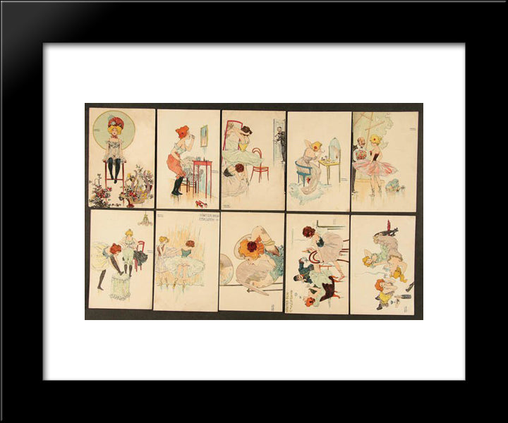 Behind The Scenes 20x24 Black Modern Wood Framed Art Print Poster by Kirchner, Raphael