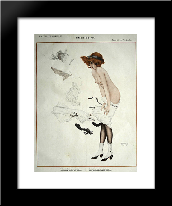 Brise Of May 20x24 Black Modern Wood Framed Art Print Poster by Kirchner, Raphael