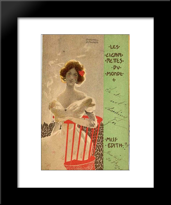 Cigarettes Of The World 20x24 Black Modern Wood Framed Art Print Poster by Kirchner, Raphael