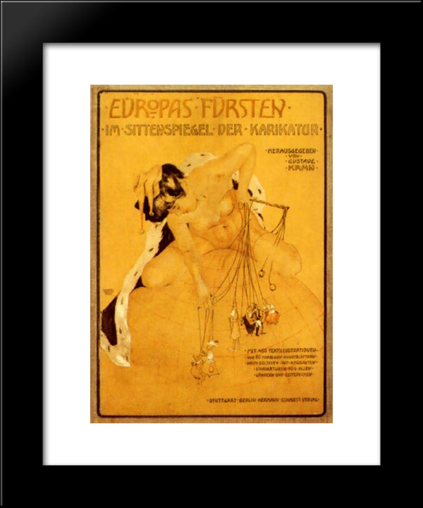 Europe'S Princes 20x24 Black Modern Wood Framed Art Print Poster by Kirchner, Raphael