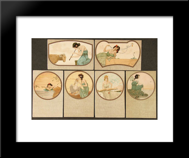 Fables 20x24 Black Modern Wood Framed Art Print Poster by Kirchner, Raphael