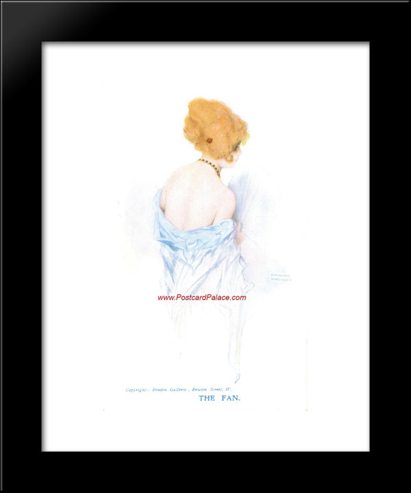 Fan 20x24 Black Modern Wood Framed Art Print Poster by Kirchner, Raphael