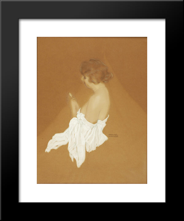 Fanny Brice 20x24 Black Modern Wood Framed Art Print Poster by Kirchner, Raphael