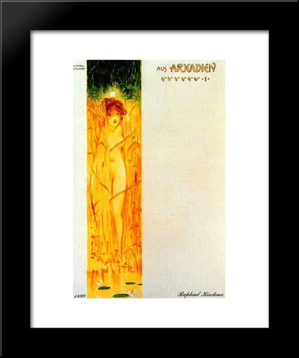 From Arcadia 20x24 Black Modern Wood Framed Art Print Poster by Kirchner, Raphael