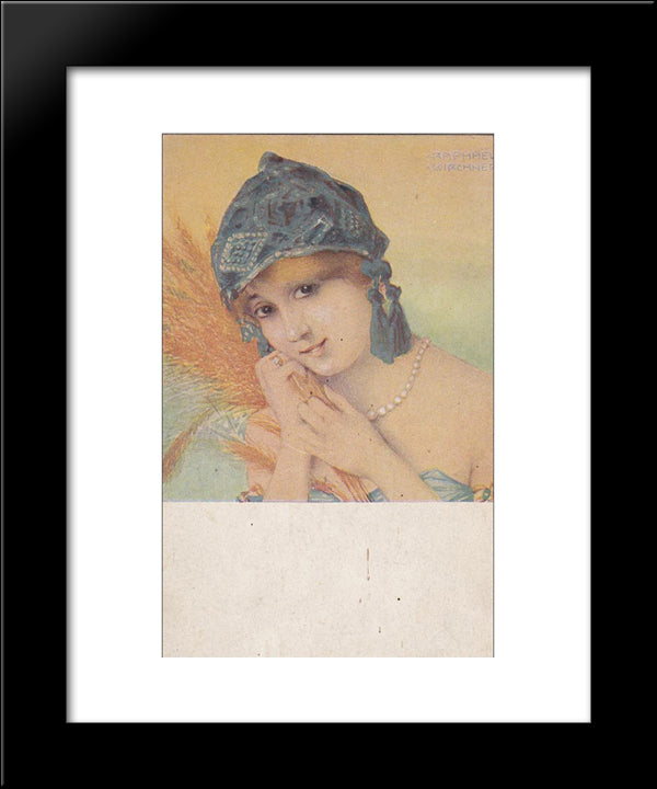 Gleaner 20x24 Black Modern Wood Framed Art Print Poster by Kirchner, Raphael
