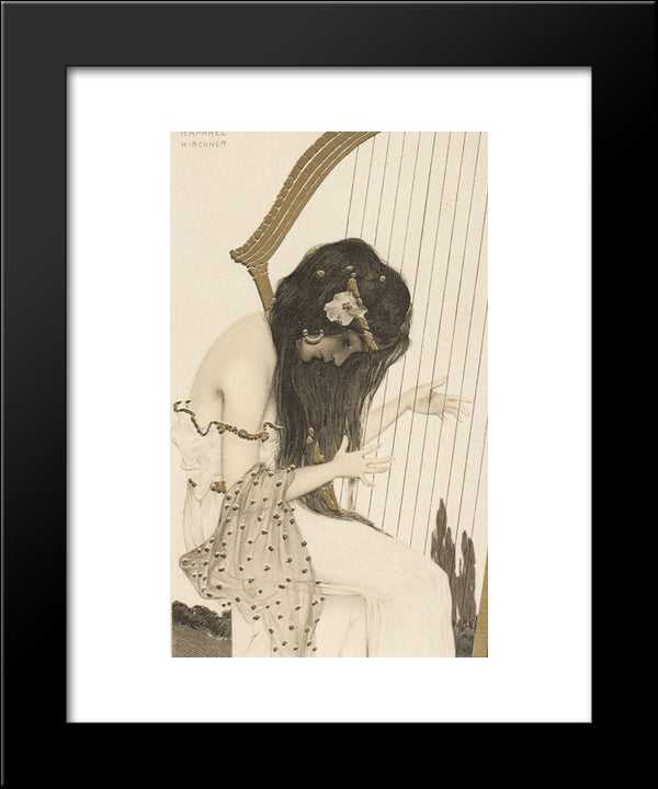 Greek Virgins 20x24 Black Modern Wood Framed Art Print Poster by Kirchner, Raphael