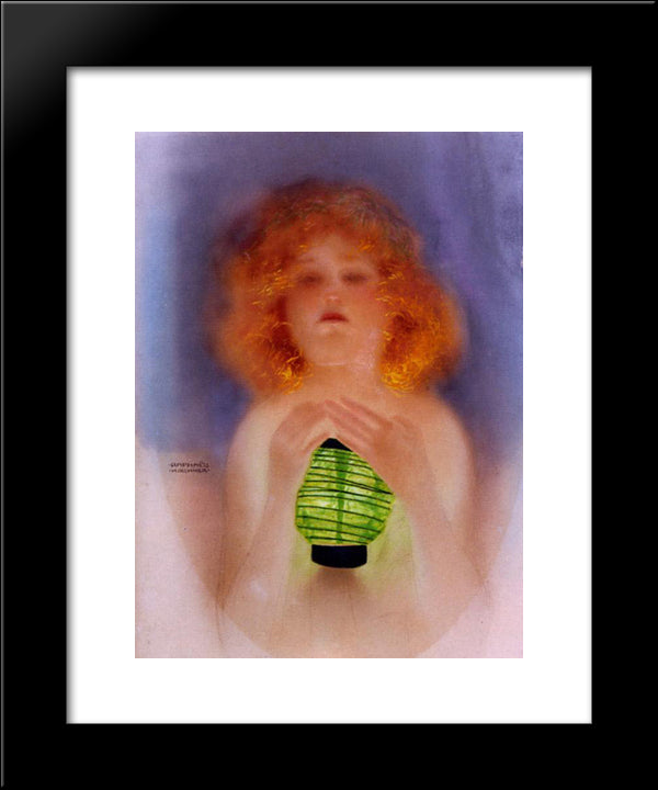 Green Lantern 20x24 Black Modern Wood Framed Art Print Poster by Kirchner, Raphael
