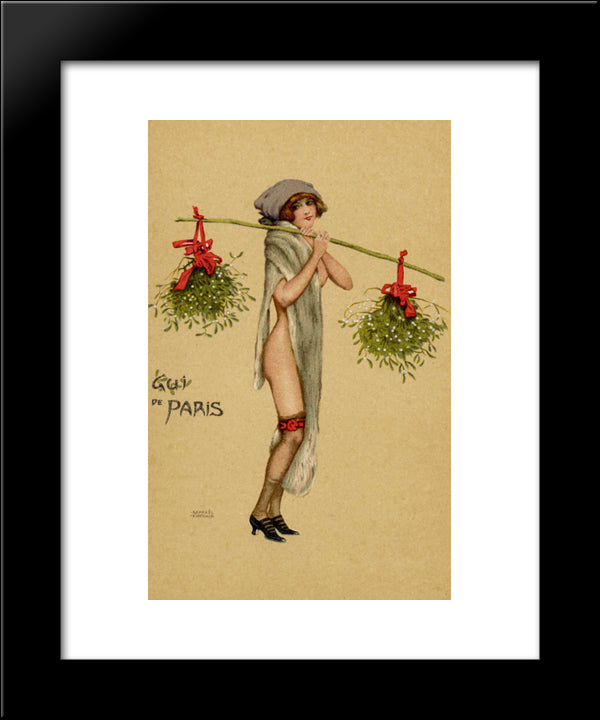 Gui De Paris 20x24 Black Modern Wood Framed Art Print Poster by Kirchner, Raphael