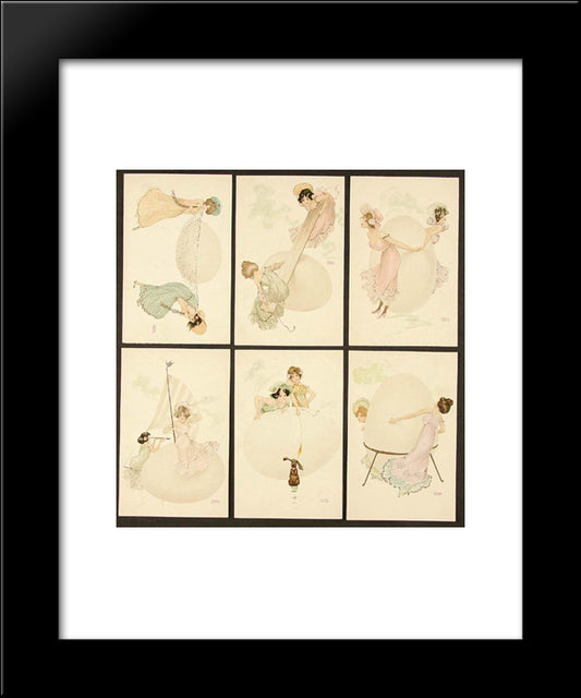 Happy Easter 20x24 Black Modern Wood Framed Art Print Poster by Kirchner, Raphael