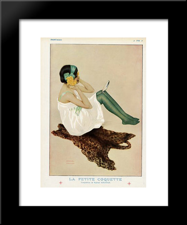 Little Coquette 20x24 Black Modern Wood Framed Art Print Poster by Kirchner, Raphael
